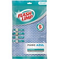 PANO MULTIUSO FLASH LIMP AZUL C/5