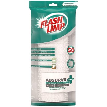 PANO REUTILIZAVEL FLASH LIMP BRANCO C/ 50 UN