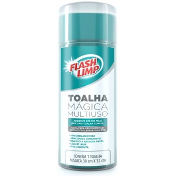 TOALHA MAGICA MULTIUSO FLASH LIMP 38 X 32 UN