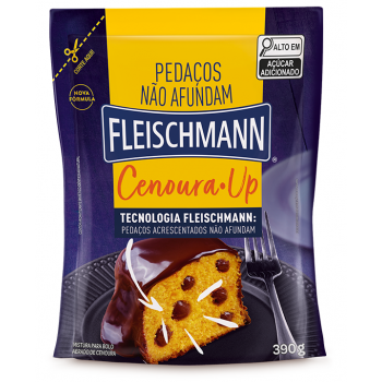 MISTURA PARA BOLO FLEISCHMANN CENOURA UP 390 GR