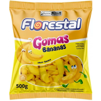 BALA FLORESTAL GOMA BANANA 500 GR