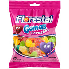 BALA FLORESTAL GOMA CORACOES 60GR