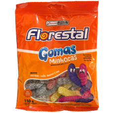BALA FLORESTAL GOMA MINHOCAS 150 GR