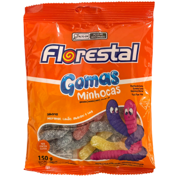 BALA FLORESTAL GOMA MINHOCAS 150 GR