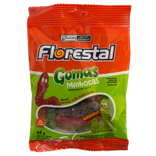 BALA FLORESTAL GOMA MINHOCAS 65 GR