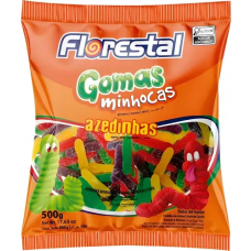 BALA FLORESTAL GOMA MINHOCAS AZEDINHAS 500 GR