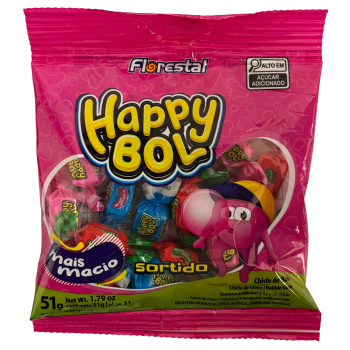 CHICLE FLORESTAL HAPPY BOL SORTIDO 51 GR