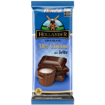 CHOCOLATE FLORESTAL BARRA HOLLANDER 38 CACAU 80 GR