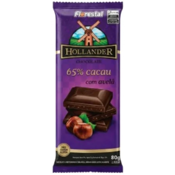 CHOCOLATE FLORESTAL BARRA HOLLANDER 65 CACAU 80 GR