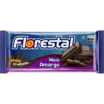 CHOCOLATE FLORESTAL BARRA MEIO AMARGO 80 G      