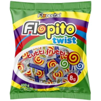 PIRULITO FLORESTAL FLOPITA TWIST TUTTI FRUT 400 G