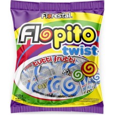 PIRULITO FLORESTAL FLOPITA TWIST TUTTI FRUT 450 G PIRULITO FLORESTAL FLOPITA TWIST TUTTI FRUT 450 G
