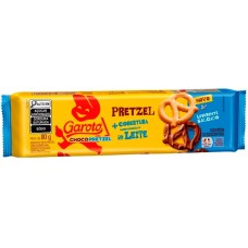 BISCOITO PRETZEL C/ COBERTURA CHOCOLATE GAROTO 80G