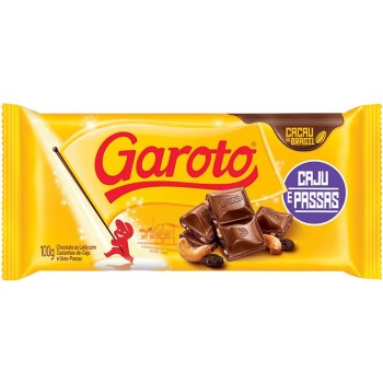 CHOCOLATE GAROTO CAJU E PASSAS 80G