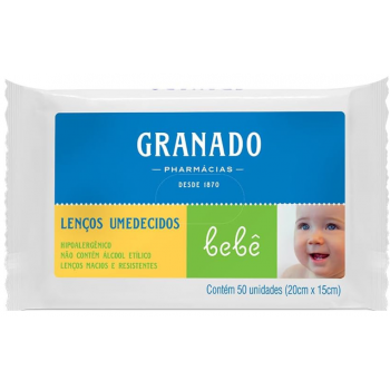 LENCO UMEDECIDO GRANADO BEBE C/50UND