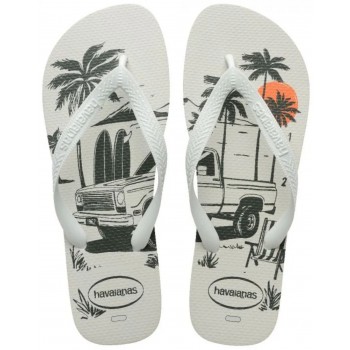 SANDALIAS HAVAIANAS ALOHA BRANCO VERDE OLIVE 41/42 SANDALIAS HAVAIANAS ALOHA BRANCO VERDE OLIVE 41/42