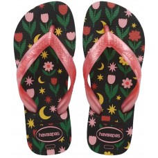 SANDALIAS HAVAIANAS KIDS FLORES PRETO 29/30