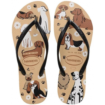 SANDALIAS HAVAIANAS SLIM PETS DOURADO/PRETO 37/38