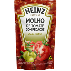 MOLHO DE TOMATE HEINZ PEDACOS AZEITONA SACHE 240 G