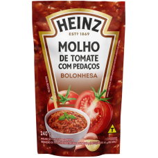 MOLHO DE TOMATE HEINZ PEDACOS BOLONHESA SACHE 240G