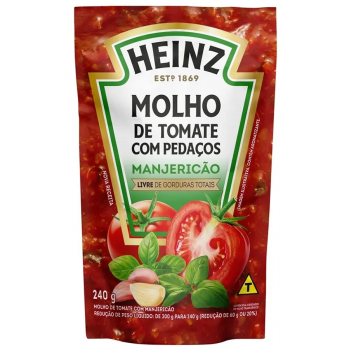 MOLHO DE TOMATE HEINZ PEDACOS MANJERICAO SH 240G