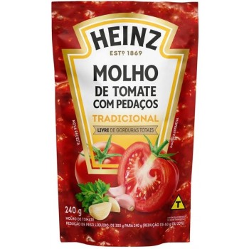 MOLHO DE TOMATE HEINZ PEDACOS TRADICIONAL SACH 240