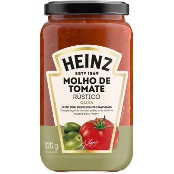 MOLHO DE TOMATE HEINZ RUSTICO OLIVA 320 GR