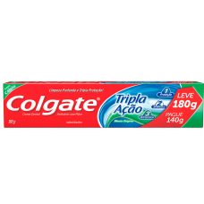 CREME DENTAL COLGATE TRIPLA AÇÃO LEV 180G PAG140G