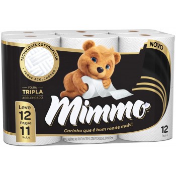 PAPEL HIGIENICO MIMMO FOLHA TRIPLA 20M C/ 12