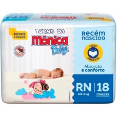 FRALDA DESCARTAVEL TURMA DA MONICA RN 18 UN