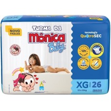 FRALDA DESCARTAVEL TURMA DA MONICA XG 26 UN