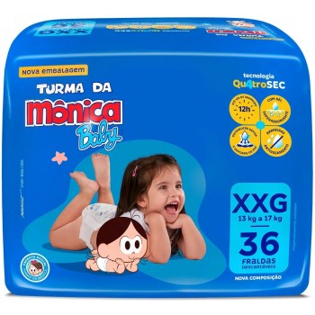 FRALDA DESCARTAVEL TURMA DA MONICA XXG 36 UN