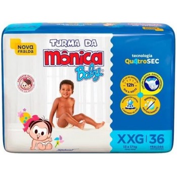 FRALDA DESCARTAVEL TURMA DA MONICA XXG 36 UN