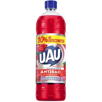 DESINFETANTE UAU ANTIBAC FLORES E FRUTAS VERM. 1L
