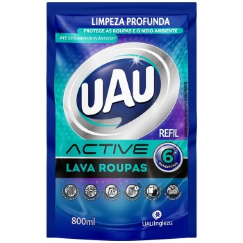 LAVA ROUPAS UAU LIQUIDO ACTIVE RF 800ML