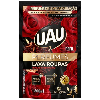 LAVA ROUPAS UAU LIQUIDO ROSAS E SEDUCAO RF 800ML