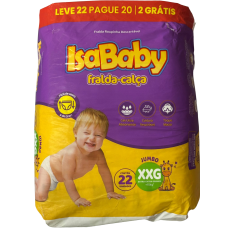FRALDA CALÇA DESCARTAVEL ISABABY XXG LV22 PG20 UN FRALDA CALÇA DESCARTAVEL ISABABY XXG LV22 PG20 UN