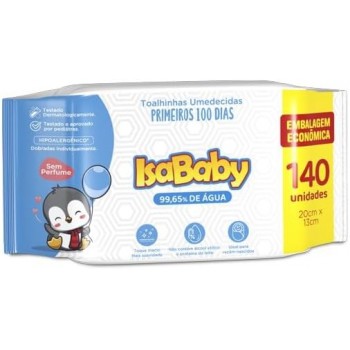 TOALHINHAS UMEDECIDAS ISABABY PRIM 100 DIAS 140UN