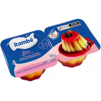 SOBREMESA LACTEA ITAMBÉ FLAN FRUTAS VERMELHAS 200G