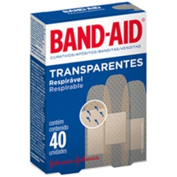 CURATIVO BAND-AID TRANSPARENTE C/40
