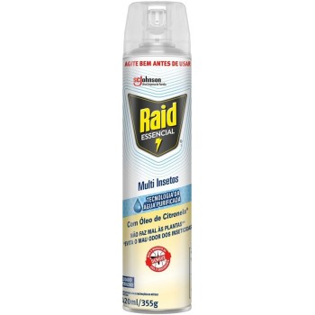 INSETICIDA RAID AERO BASE DE AGUA CITRONELA  420ML