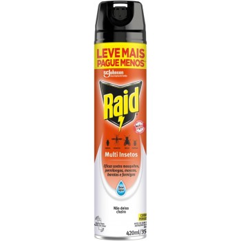 INSETICIDA RAID AERO MULT INSETOS SEM CHEIRO 420ML