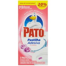 PASTILHA ADESIVA PATO FLORAL C/ 3 UN