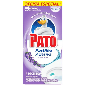 PASTILHA ADESIVA PATO LAVANDA  C/ 3 UN
