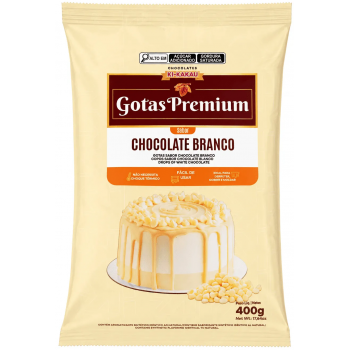 CHOCOLATE KI KAKAU PREMIUM GOTAS BRANCO 400G