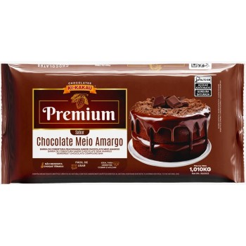 CHOCOLATE KI KAKAU PREMIUM MEIO AMARG BARRA 1.01KG