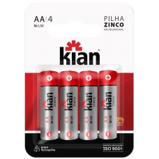 PILHA KIAN ZINCO AA C/ 4UN