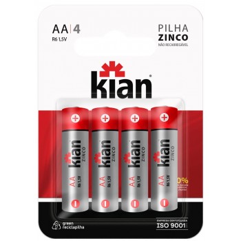 PILHA KIAN ZINCO AA C/ 4UN