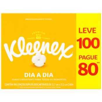 LENCO KLEENEX DIA A DIA LEVE 100UN PAGUE 80UN