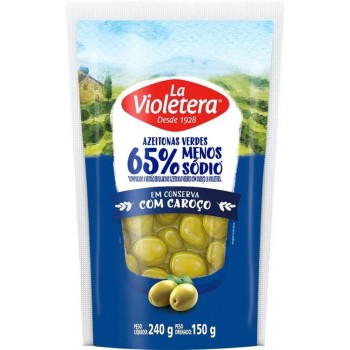 AZEITONA VERDE LA VIOLETERA MENOS SODIO SACHE 150G